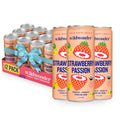 wildwonder Sparkling Probiotic Drink 12pk, For Gut Health & Immune Support, Strawberry Passion, 5g Prebiotic Fiber, Live Probiotics, Organic, Vegan, Low Sugar, 12 Pack, 12oz Can, As Seen on Shark Tank