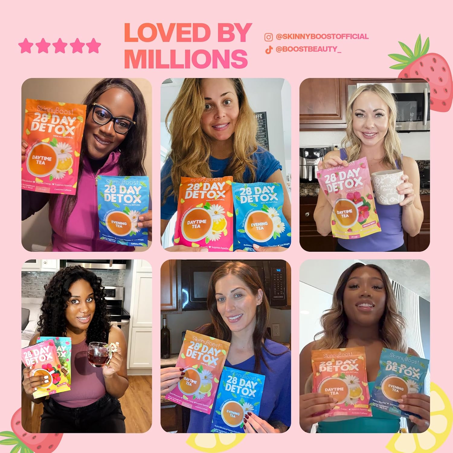 Skinny Boost Evening Detox Tea-14 Tea Bags Total, Supports Detox and Cleanse, Reduce Bloating, 100% All Natural, Vegan, Non GMO
