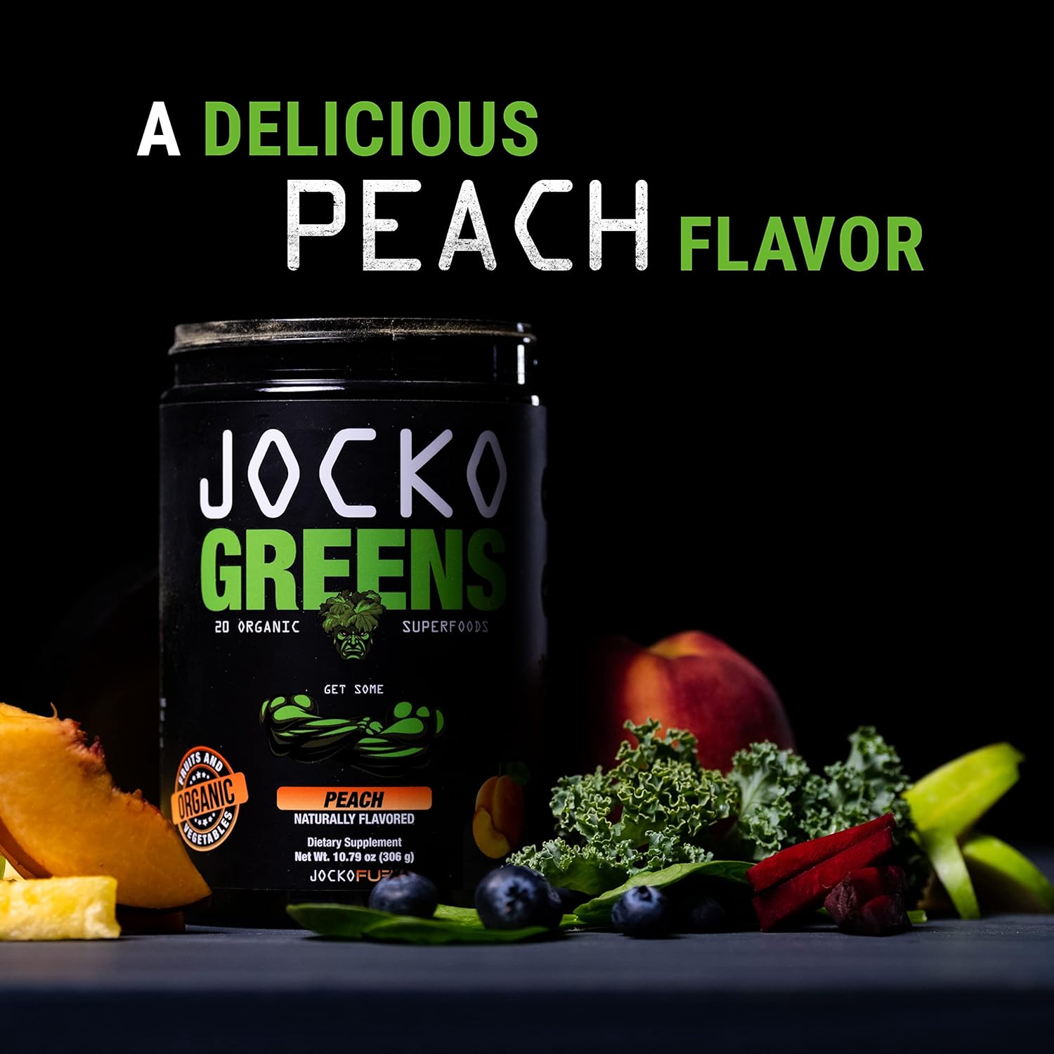 Jocko Fuel Daily Greens Powder - Premium Organic Greens Superfood Powder for Gut Health, Digestion, Bloating, Immune Support with Spirulina, Chlorella, Digestive Enzymes, & Probiotics - 30 Servings