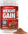 Naturade Weight Gain Nutrition Drink Mix for Healthy Weight Support, Balanced Calories with Protein, Vitamins & Minerals, Chocolate - 20.3 oz