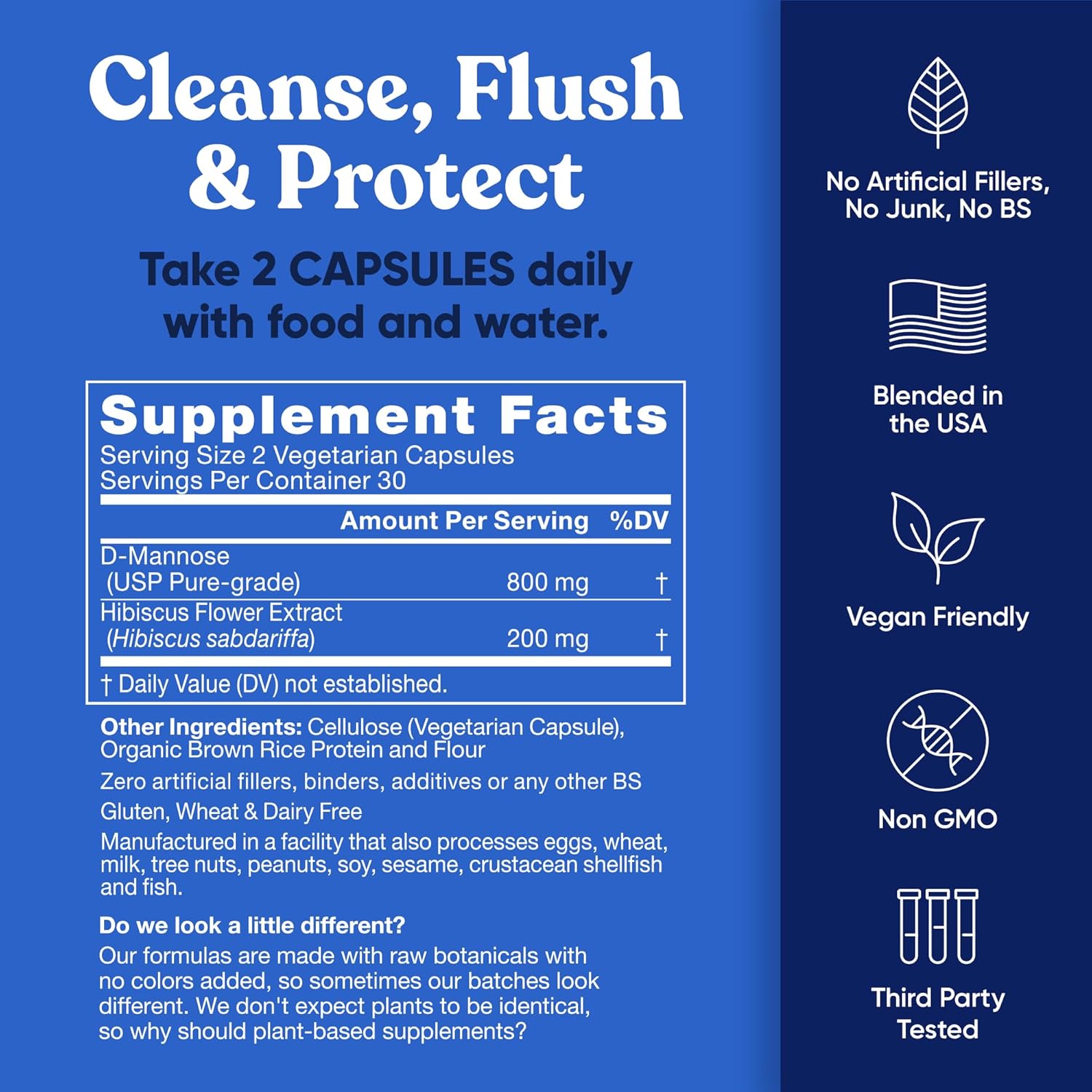 Urinary Harmony D-Mannose Supplement – Urinary Tract Health for Women – Cleanses and Flushes the Urinary System – Potent Clinical Strength Formula with DMannose and Hibiscus – 180 Fast Acting Capsules