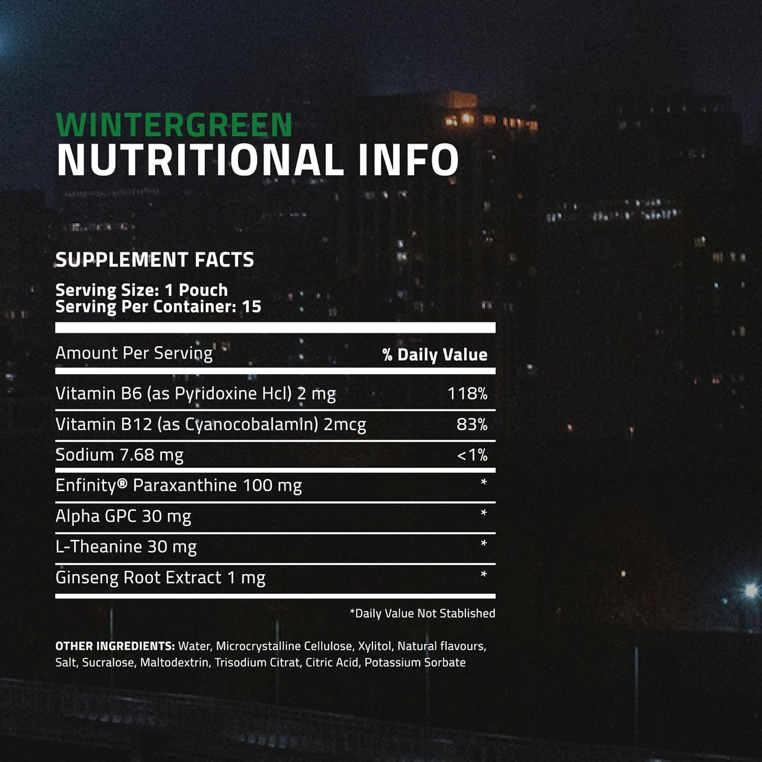 Ultra Focus Pouches with Vitamin B12, L Theanine, Vitamin B6, Ginseng & Alpha GPC, Natural Adaptogens and Nootropics for Energy and Clarity, Plant Based and Caffeine Free, Wintergreen, 3 Pack