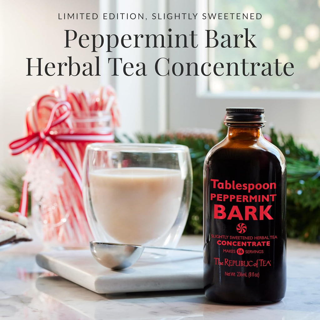 The Republic of Tea – Tablespoon Peppermint Bark, Herbal Tea Concentrate, 8 fl oz -16 Servings