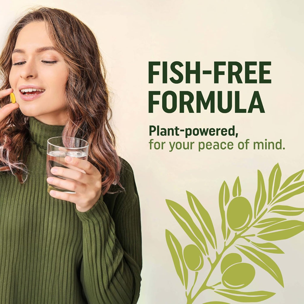 Vegan Omega 3 6 9 Supplements | 2000MG Plant-Based Triple Omega 369 Blend | Heart, Brain, Skin, and Eye Health Support | Vegan Fish Oil Alternative | Essential Fatty Acids Complex | Non-GMO | 60 Ct