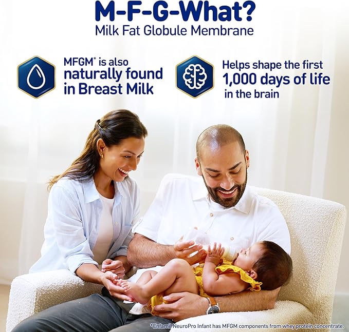Enfamil NeuroPro Baby Formula, Triple Prebiotic Immune Blend with 2'FL HMO & Expert Recommended Omega-3 DHA, Inspired by Breast Milk, Non-GMO, Reusable Tub, 20.7 Oz (Packaging May Vary)