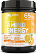 Optimum Nutrition New Flavor Amino Energy - Pre Workout with Green Tea, BCAA, Amino Acids, Keto Friendly, Green Coffee Extract, Energy Powder - Citrus Spritz, 65 Servings (Packaging May Vary)