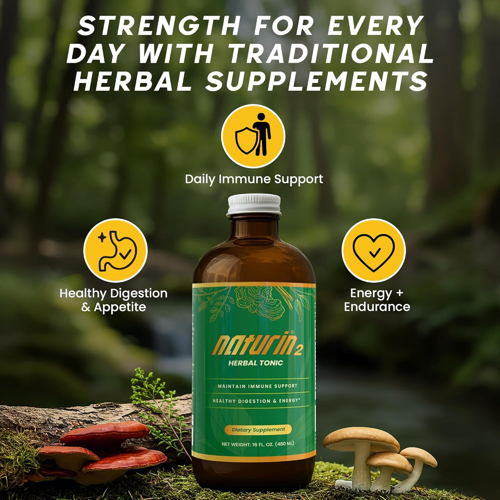 Herbal Tonic Health Drink - Immune Support with Licorice, Astragalus, Hedyotis & More - for Daily Wellness & Energy - Pack of 1 (16 Fl Oz)