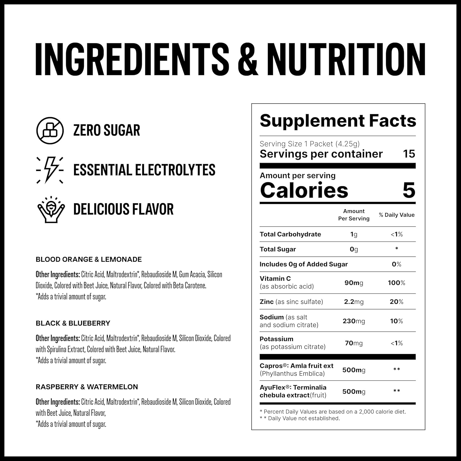 Sugar Free Electrolyte Powder Packets – Keto-Friendly Hydration & Joint Support | Zero Sugar Electrolytes for Active Adults, Fasting, and Recovery