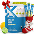 CardoMax Hydromax Electrolyte Drink Mix – Lemon Lime 15 Liquid Packets with Potassium & Magnesium – Zero Sugar, Keto & Vegan Electrolytes for Hydration