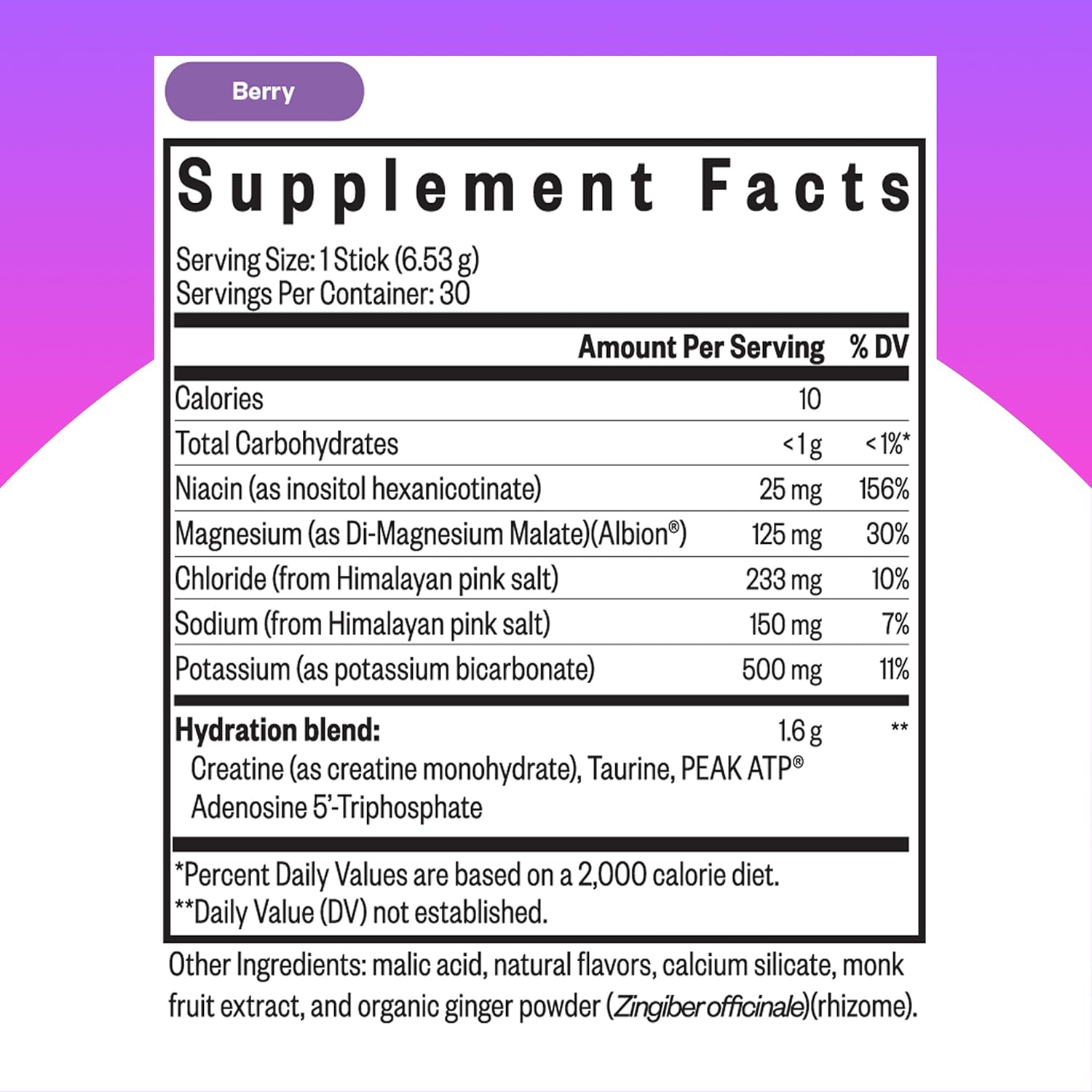 Seeking Health Optimal Electrolyte Sticks - Electrolyte Drink for Hydration, Heart & Muscle Recovery† Support - Supports Active Lifestyle - Vegan, Gluten-Free & Non-GMO - Berry Flavor, 30 Sticks