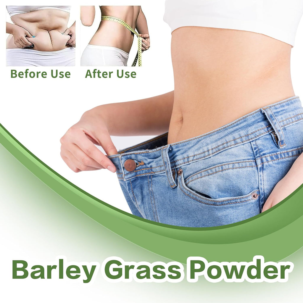 Barley Grass Juice Powder ，Rich in Chlorophyll & Natural Nutrients, Barley Grass Powder - Resealable Bag, Vegan, Non-GMO, Gluten-Free, Sugar-Free，8 oz