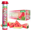 Zipfizz Daily Energy Drink Powder, Watermelon, 20 Pack | 3-in-1 Sustained Energy, Rapid Hydration, and Essential Vitamins | Sugar-Free | Electrolyte Powder | Contains Vitamin B-12 & Antioxidants