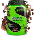 Species Nutrition Isolyze Whey Protein Powder, 100% Whey Isolate for Muscle Building, 27.5g Protein Per Scoop, No Sugar & Low Fat (Coffee, 22 Servings)