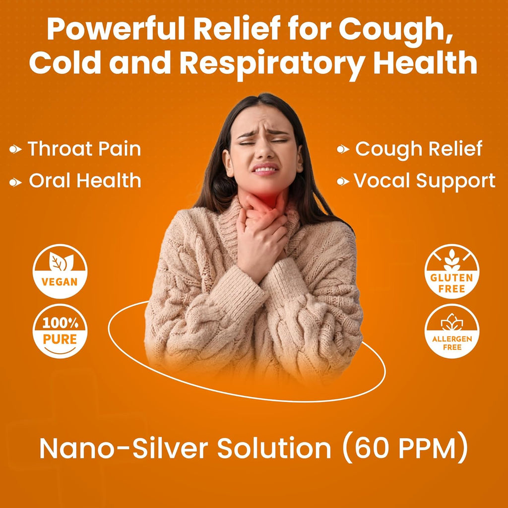 Optivida Health Colloidal Silver Lozenges with Honey & Lemon Oil (2 Pack) - Soothing Sore Throat Lozenges for Adults with Cough Relief & Fast-Acting Nano Silver Formula for Immune Support, 60 Ppm