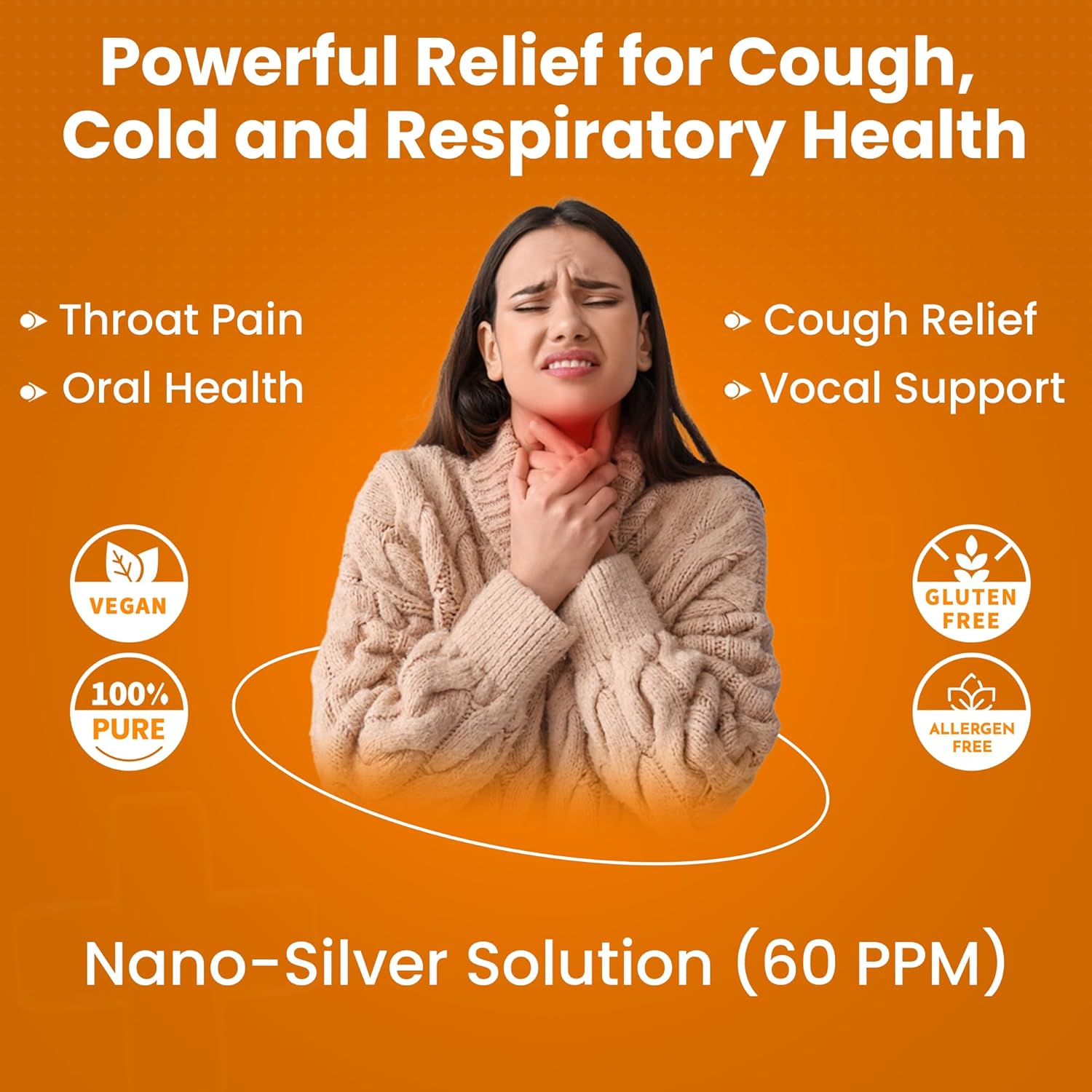 Optivida Health Colloidal Silver Lozenges with Honey & Lemon Oil (2 Pack) - Soothing Sore Throat Lozenges for Adults with Cough Relief & Fast-Acting Nano Silver Formula for Immune Support, 60 Ppm