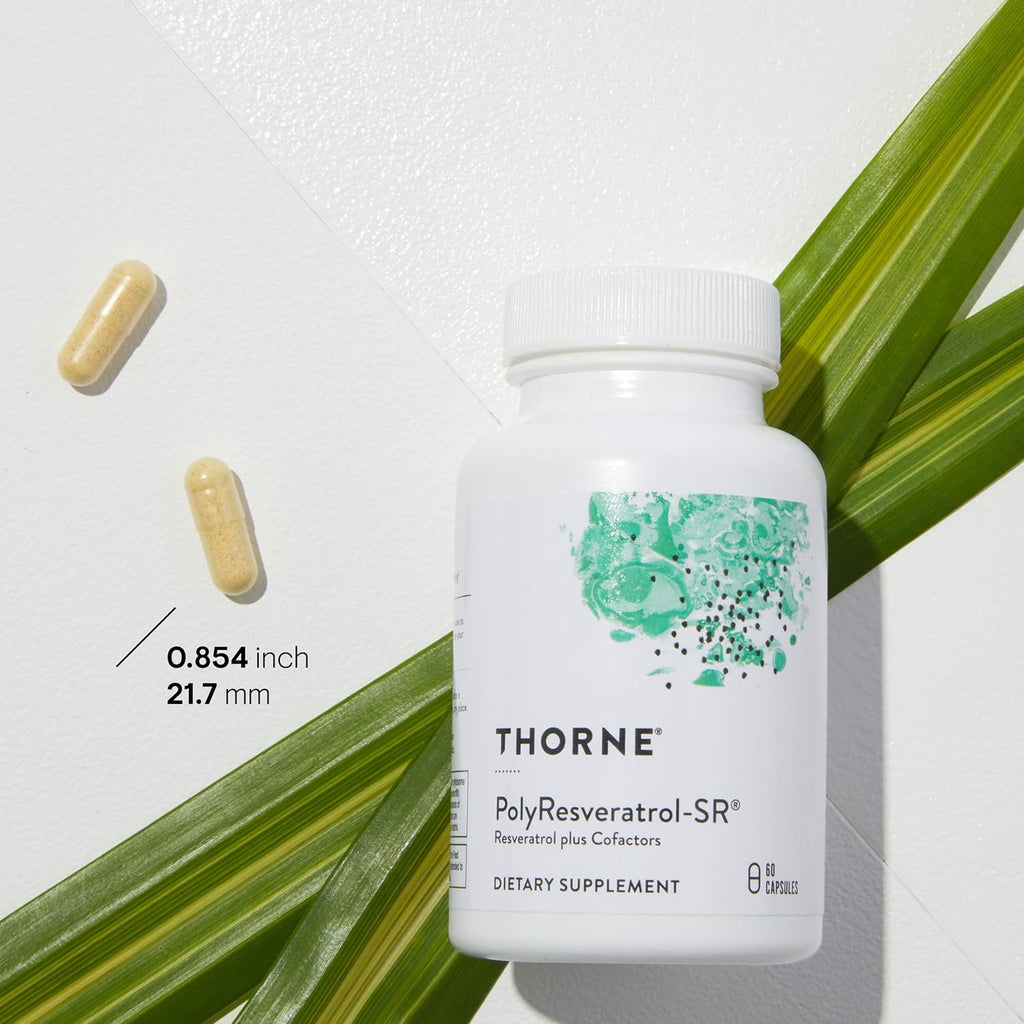 THORNE PolyResveratrol-SR - Trans-Resveratrol Supplement for Healthy Aging* - 60 Capsules