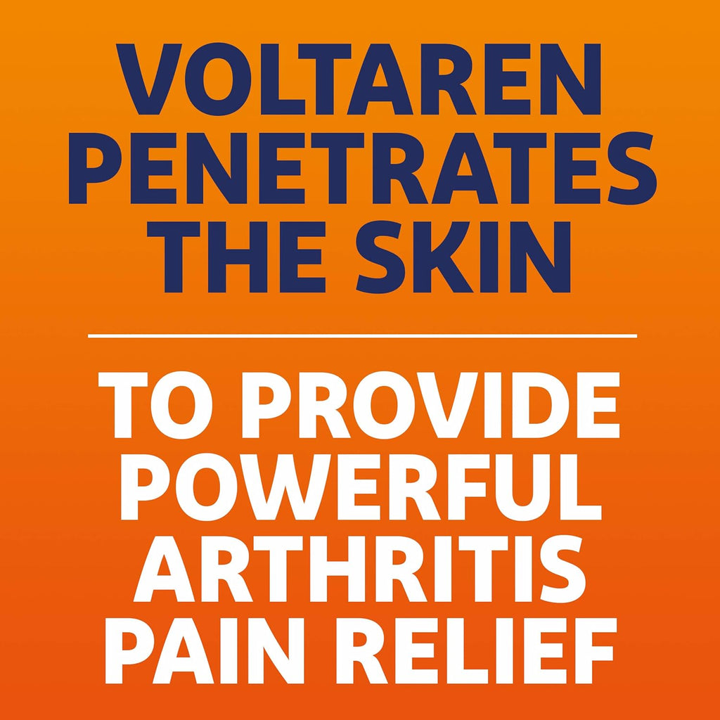 Voltaren Arthritis Pain Gel for Powerful Topical Arthritis Pain Relief with Diclofenac - NEW Easy Open Cap - 100 g x 2