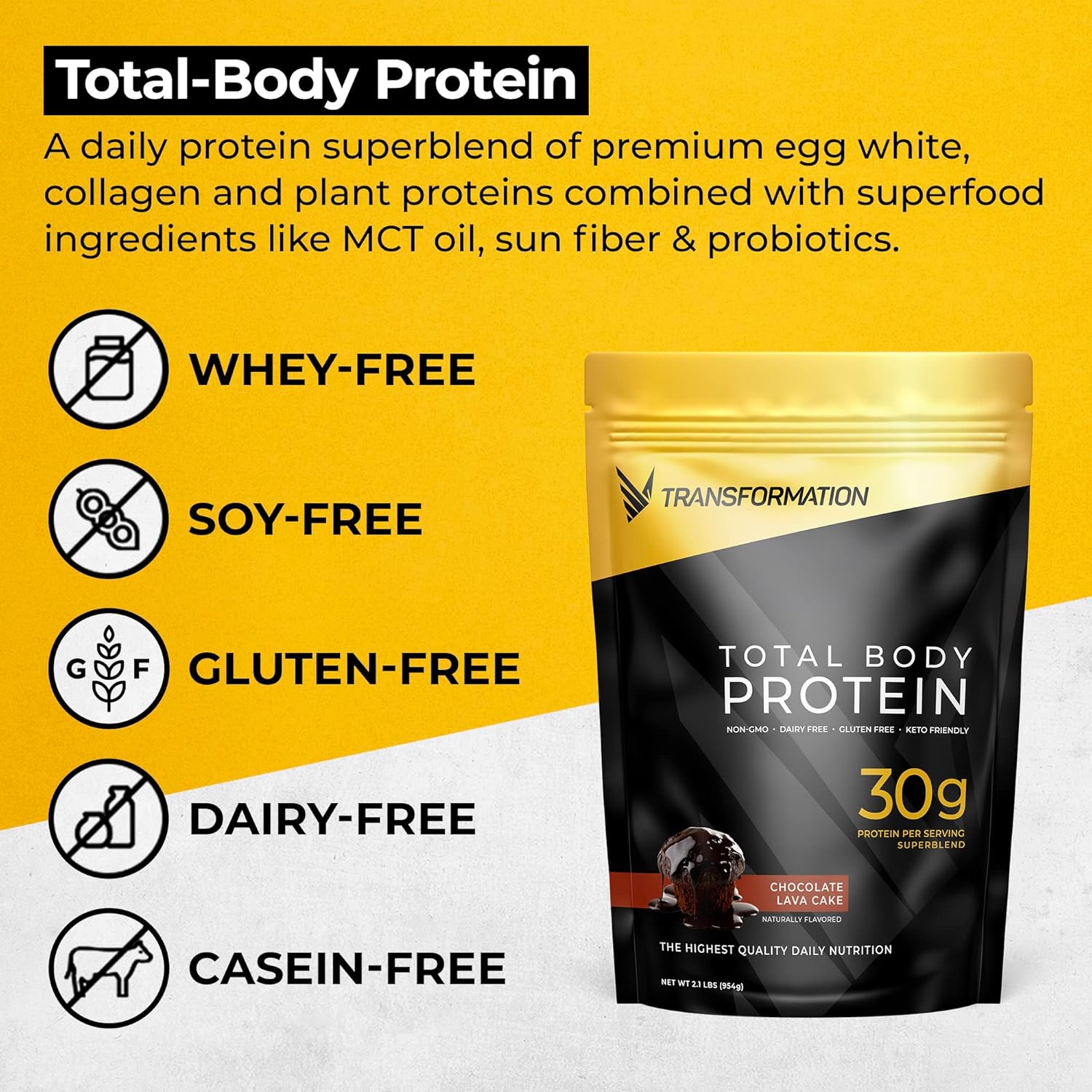 Transformation Chocolate Protein Powder & Performance Insulated Shaker Bottle | 30G Multi-Protein Superblend | Collagen Peptides, Egg White & Plant Blend | MCT Oil | BCAA Amino Acids