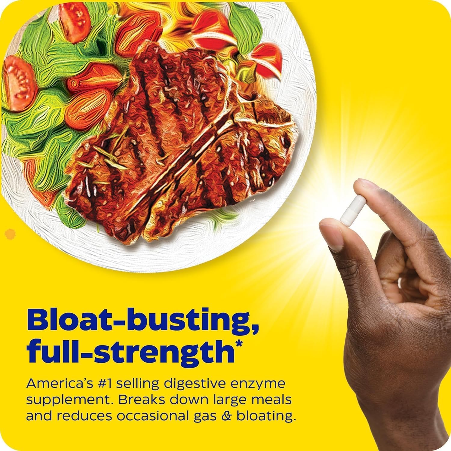 Enzymedica Digest Gold + ATPro, Maximum Strength Digestive Enzymes, Helps Digest Large Meals for Instant Bloating Relief, 90 Count