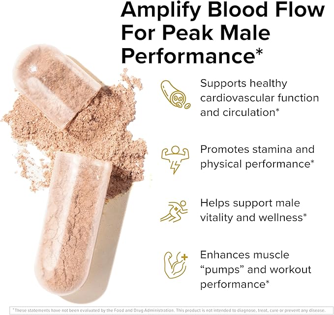 InnoSupps Nitro Wood Magnum - Supports Healthy Blood Flow & Natural Immune Support - Male Enhancing Supplement & Nitric Oxide Supplements for Men (60 Vegetarian Capsules)