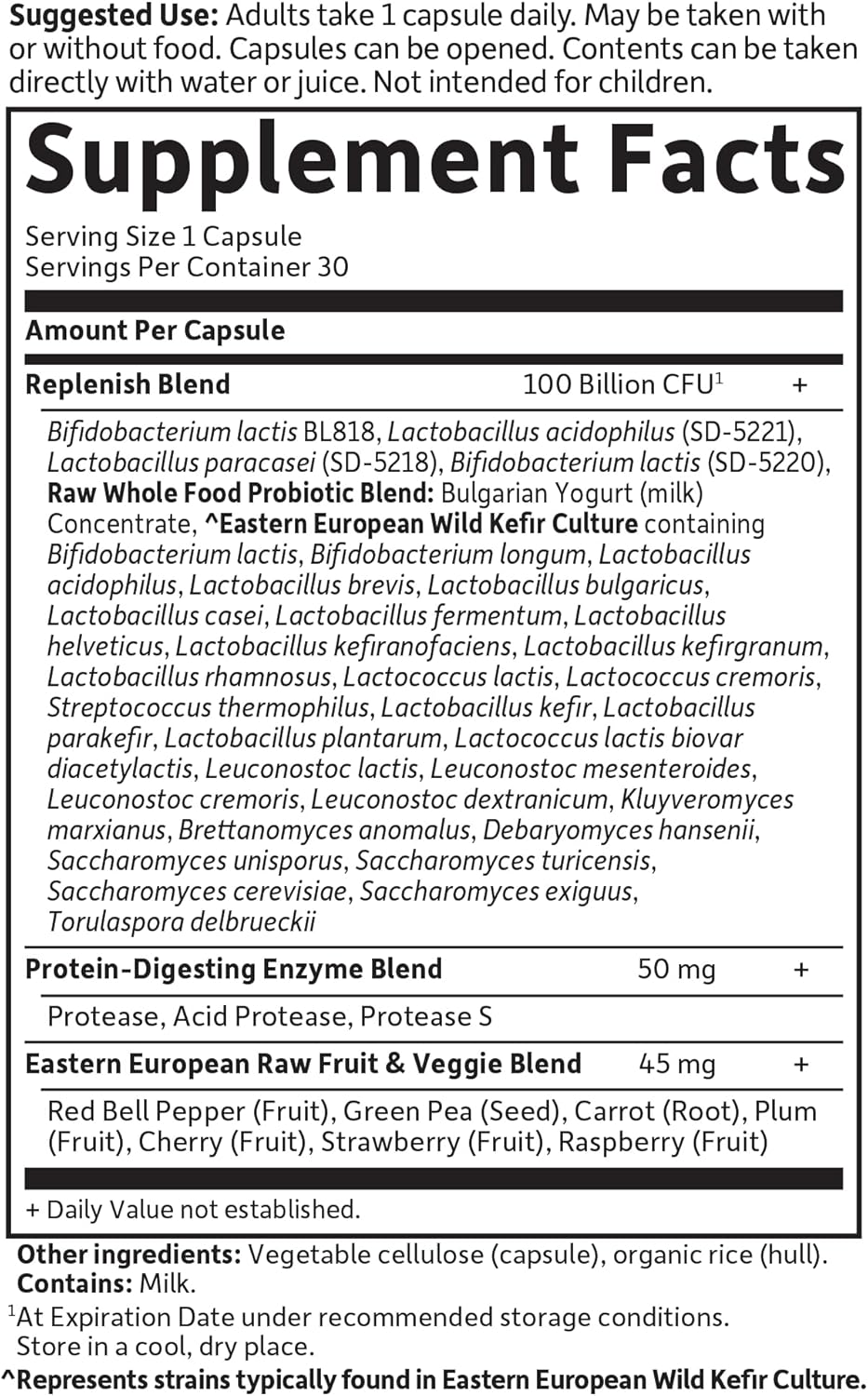 Garden of Life Raw Probiotics for Women and Men with Digestive Enzymes, 100 Billion CFU, Clinically Studied Strains, 30 Capsules