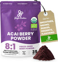 Organic Acai Powder 5 Ounce Bag Freeze Dried Acai Berry Powder from Whole Berries, Antioxidant-Rich Acai Powder Organic for Smoothie Bowls, Acai Berries Superfood Smoothie Powder