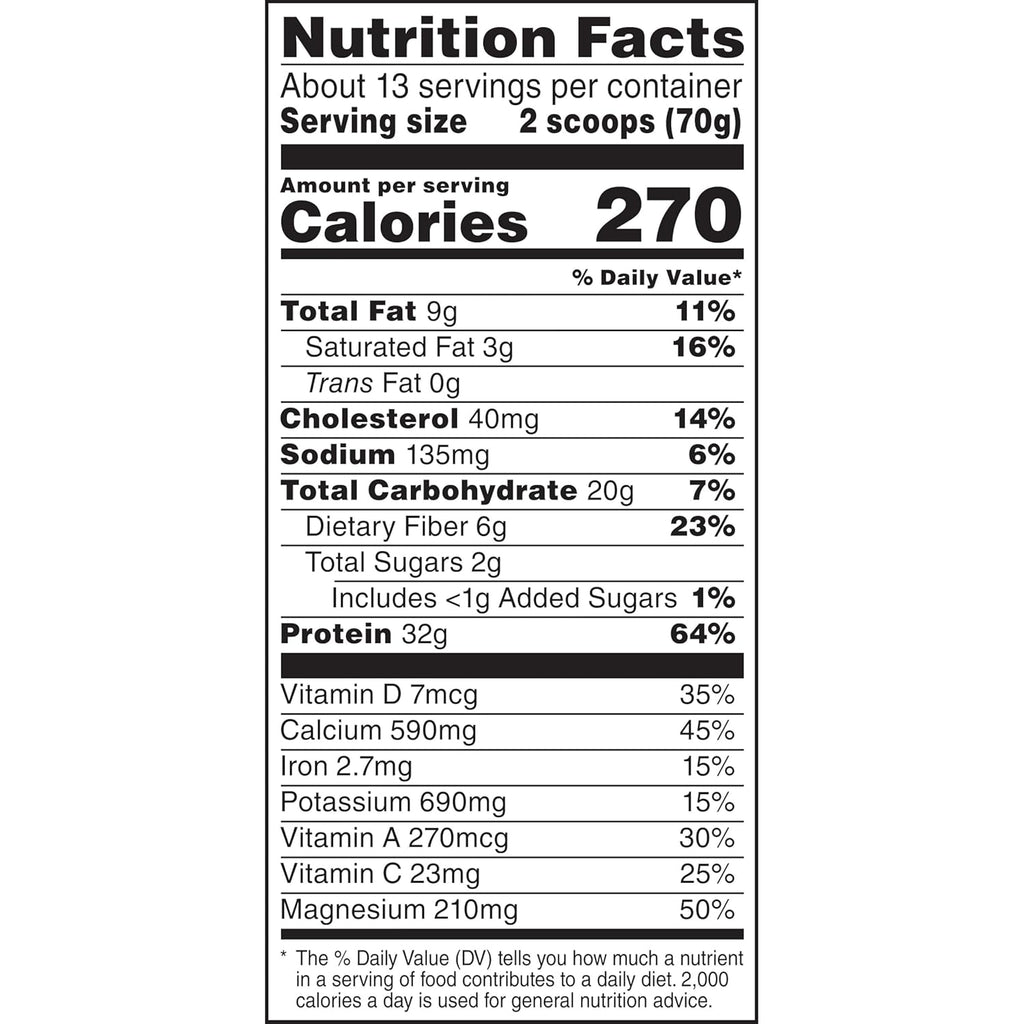 Muscle Milk Genuine Protein Powder, Chocolate, 1.93 Pounds, 13 Servings, 32g Protein, 2g Sugar, Calcium, Vitamins A, C & D, NSF Certified for Sport, Energizing Snack, Packaging May Vary