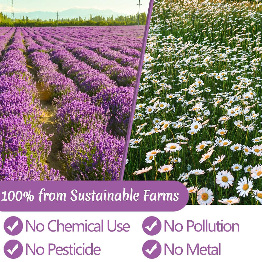 135 Premium Chamomile & Lavender Tea Bags,Relief & Caffeine Free & 100% Natural.