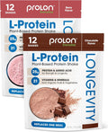 Prolon Longevity Plant Based Protein Powder | Muscle Synthesis & Repair, Healthy Aging, Boost Performance | Vitamins, Gluten Free, Amino Acids | 25g of Protein | Chocolate and Berry, 24 Packets