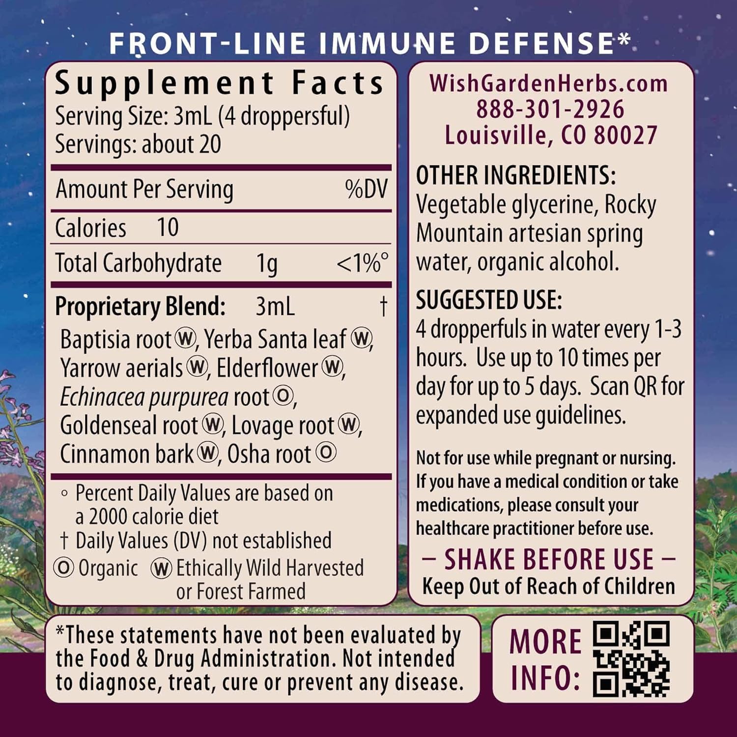 WishGarden Herbs Kick-Ass Immune Activator - Herbal Immune Support Supplement for Adults, Plant-Based Immune Booster & Immune Defense w/Echinacea & Goldenseal, Rapid Immunity Boost Formula, 4oz