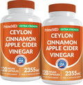 5-in-1 Ceylon Cinnamon Powder Extra Strength – Organic Ceylon Cinnamon Capsules with Turmeric, Apple Cider Vinegar, Korean Ginseng & BioPerine for Metabolism & Energy Support Pills (120 Ct, 2 Pack)