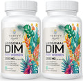 Liposomal DIM Supplement - 1500 mg Women DIM Supplement - Estrogen Supplements Contain Vitamin E, Evening Primrose, Black Cohosh, Omega-3 Fatty Acids (2 Pack)