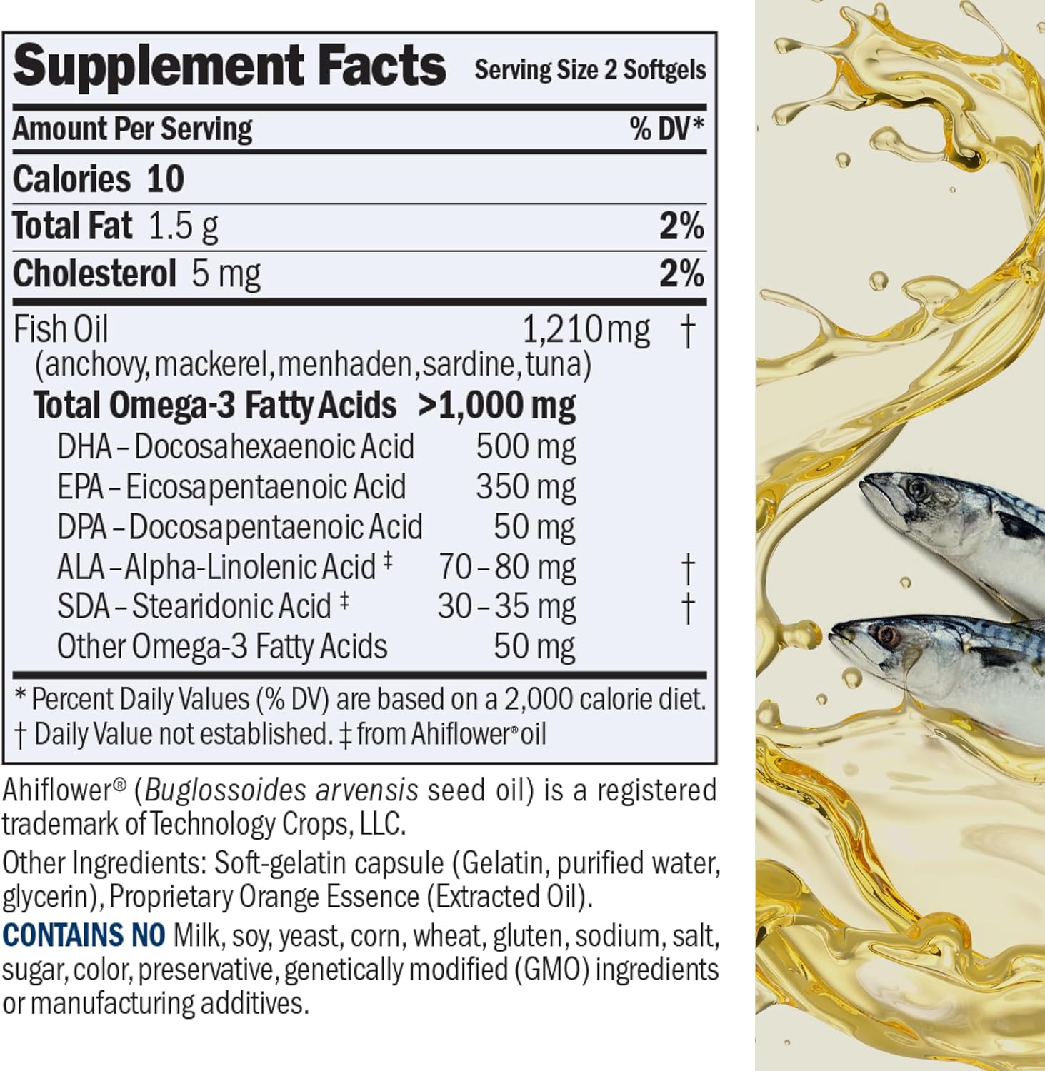 ANDREW LESSMAN Maximum Essential Omega-3 Orange - 90 Softgels - Ultra-Pure, High Potency Omega-3 Oils. High DHA, No Stomach Upset, No Contaminants, No Mercury. Small Easy to Swallow Softgels
