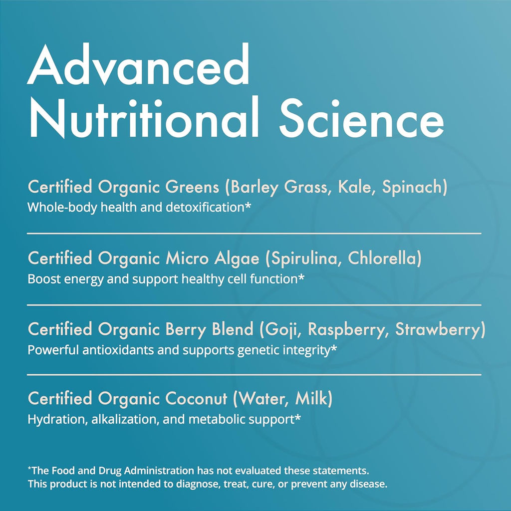 Natura Health Products N-liven Supplement - Organic Superfood Greens Powder Drink - Including Spirulina & Chlorophyll - Premier Blend of Barley Grass, Kale, Spinach, Goji Berry, Raspberry (180 Grams)