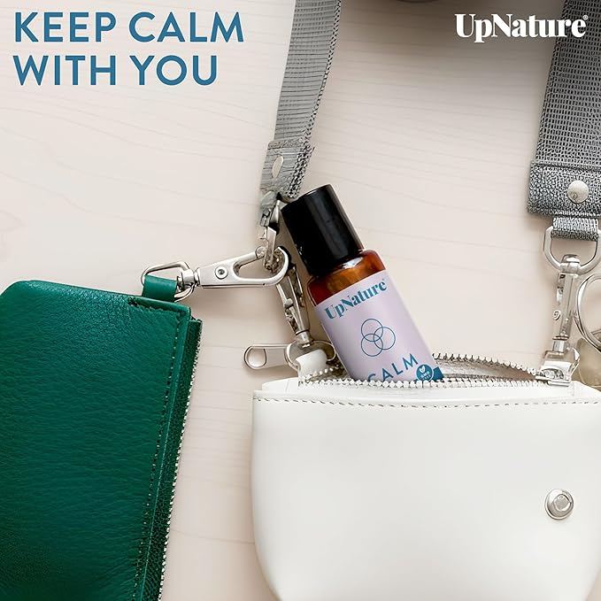 UpNature Calm Essential Oil Roll On - Self Care Relaxation Gifts for Women - 100% Natural Stress Relief Aromatherapy Blend