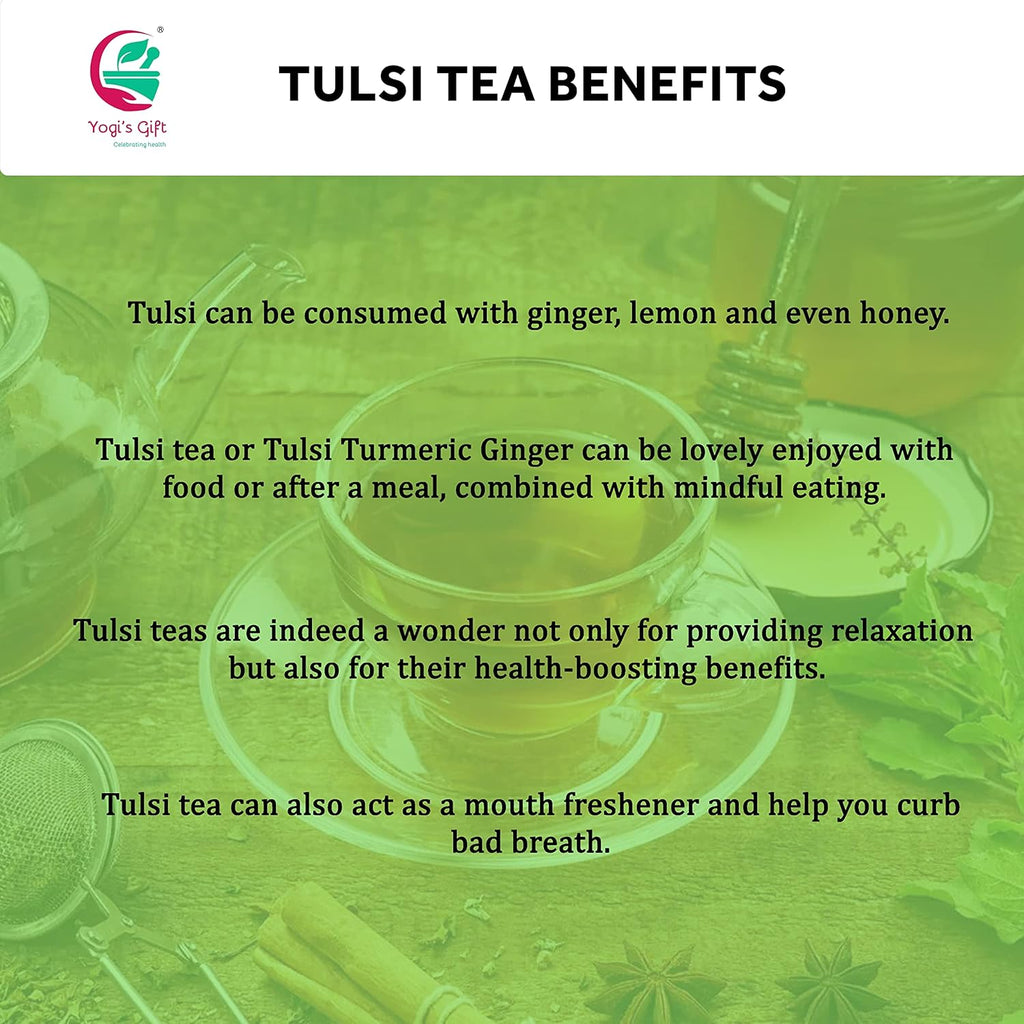Dried Tulsi | Holy Basil Leaf Tea 1 LB | Relaxing and Calming Tea | 100% Natural | by Yogi's Gift®