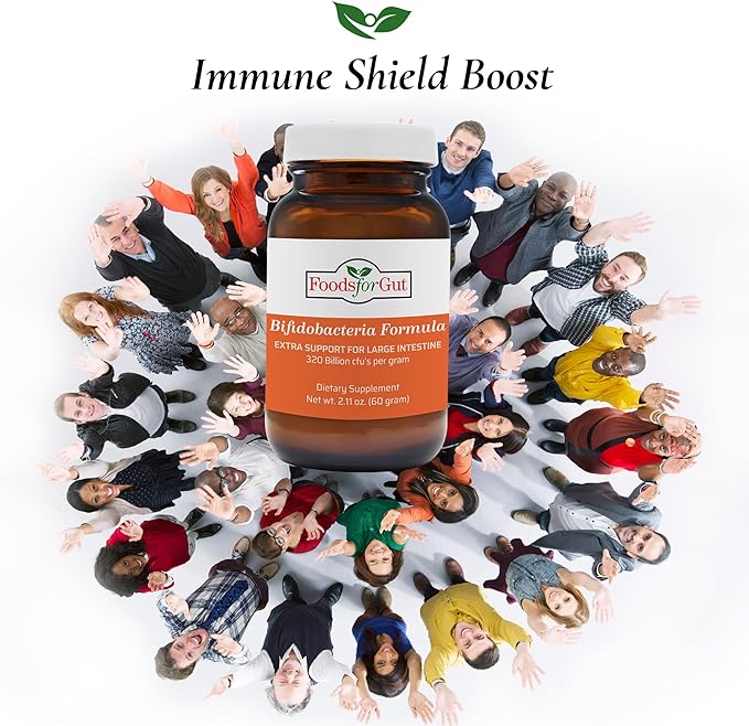 Foods For Gut Bifido Formula 320 Billion cfu's | Made in USA | Direct from Manufacturer | No Third-Party Storage | Digestive & Immune Support | May Help Leaky Gut Repair | 60 Grams (2.11 Oz)
