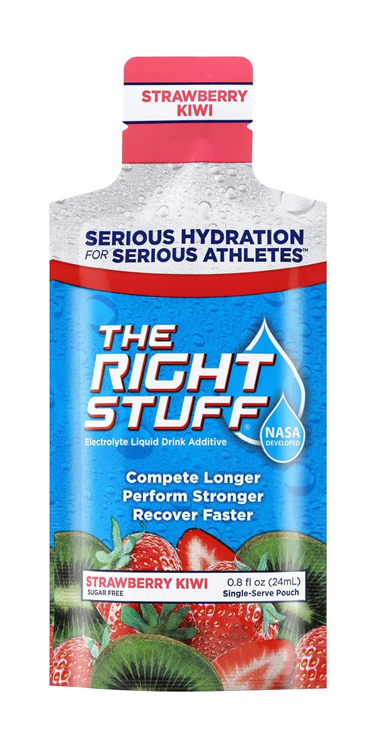 The Right Stuff electrolyte drink concentrate - 10 Pouch Box - Strawberry Kiwi