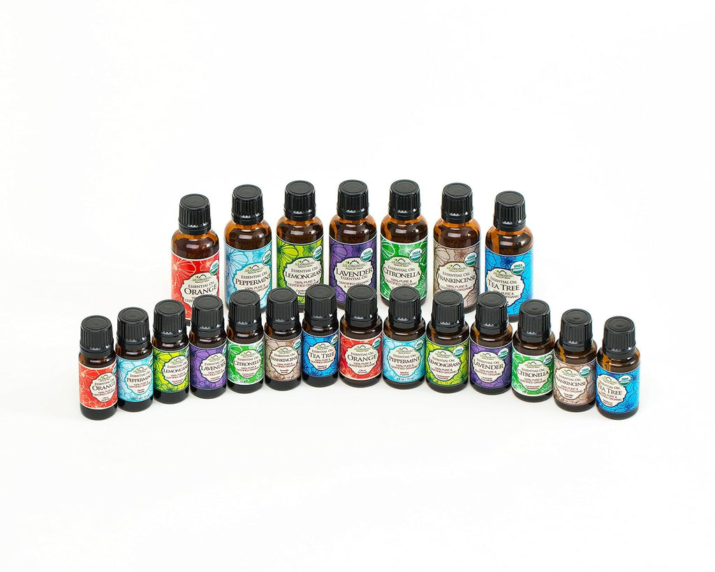 US Organic 100% Pure Peppermint Essential Oil - USDA Certified Organic - 10 ml - w/Improved caps and droppers (More Size Variations Available)
