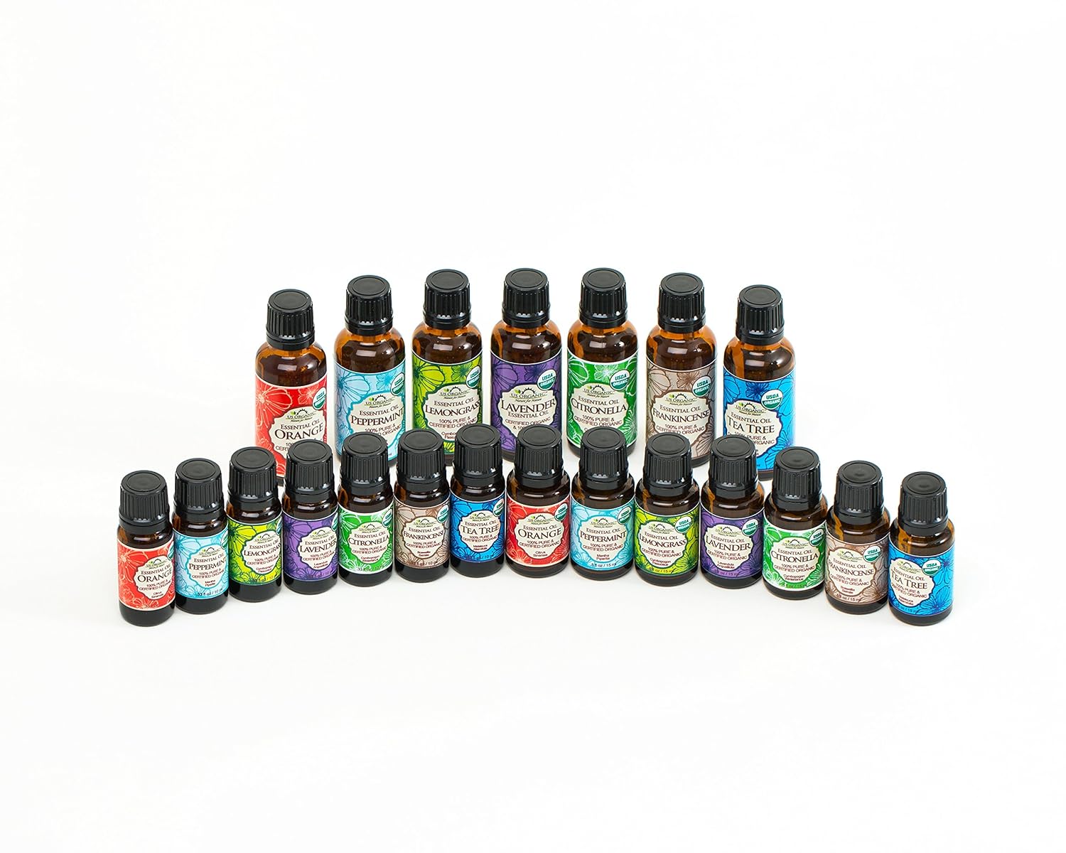 US Organic 100% Pure Peppermint Essential Oil - USDA Certified Organic - 30 ml Pack of 2 - w/Improved caps and droppers (More Size Variations Available)