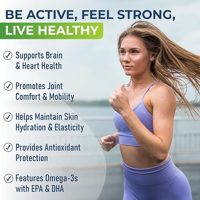 Active Lifestyle Antarctic Krill Oil Supplement, High Absorption EPA, DHA, Astaxanthin & Phospholipid, Red Krill, GMO Free, Gluten Free, Soy Free, Dairy Free, Lab Tested, Made in USA