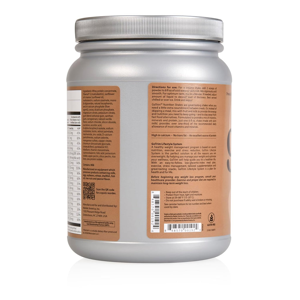 GoTrim Chocolate Protein Shakes Ready to Drink – High Protein, High Fiber, Meal Replacement, No Added Sugar, Gluten-Free, 14 Servings – Perfect for Weight Loss, Muscle Building, and Busy Lifestyles