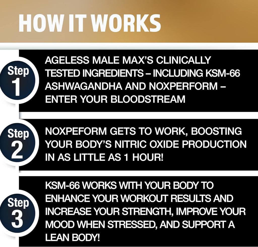 Max Chewable Nitric Oxide Booster Supplement for Men – High Potency Ashwagandha Extract to Boost Workouts, Muscle & Performance, Reduce Stress, Support Sleep - 100 Count