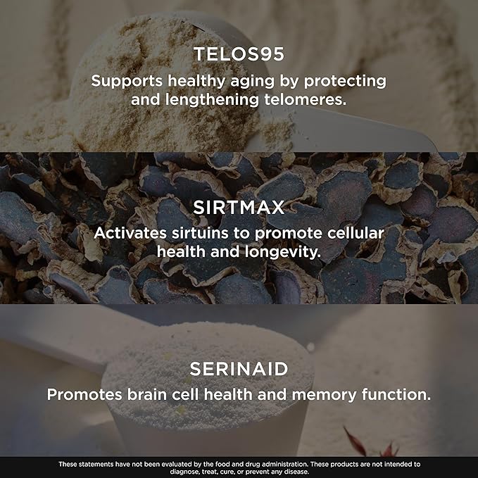 The Genius Brand Genius Eternal - Cellular Repair Supplement for Daily Clarity - Supports Brain Health, Endurance, Energy, Focus, Memory & Vitality - Non-GMO - 60 Veggie Capsules