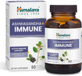 Himalaya Ashwagandha+ Immune with Ashwagandha, Elderberry, Zinc & Vitamin C for Active Immune Support, 60 Capsules, 1 Month Supply, Vegan, Gluten Free