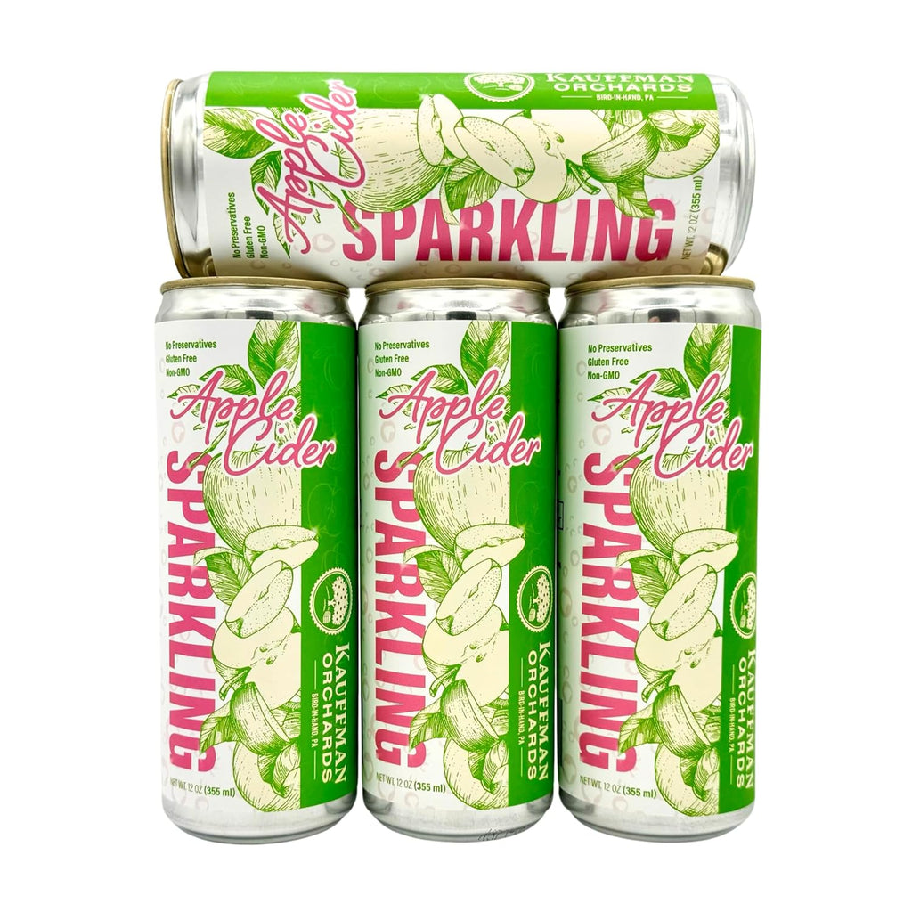 Kauffman Orchards Sparkling Apple Cider, 12 oz. Can (Pack of 12)