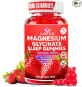 Lofux Magnesium Glycinate Gummies 400mg, Sugar Free Magnesium Gummies for Adults Women, Men, Chewable Supplement Gummy with L-Threonate, Vitamin D, B6, CoQ10 - for Calm, Sleep, Body Relaxation, 60 Ct