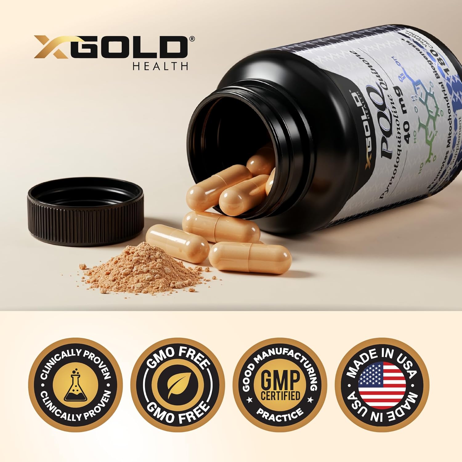 Fermented PQQ (99.7%+ Pure) – Mitochondrial Support, Energy Boost, Heart & Brain Health, Better Sleep – Non-GMO Supplement
