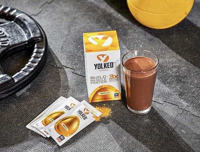 YOLKED - NSF-Certified Muscle Building Supplement - Help Increase Lean Muscle, Reduce Muscle Loss, and Improve Recovery with Fortetropin, 30 Servings