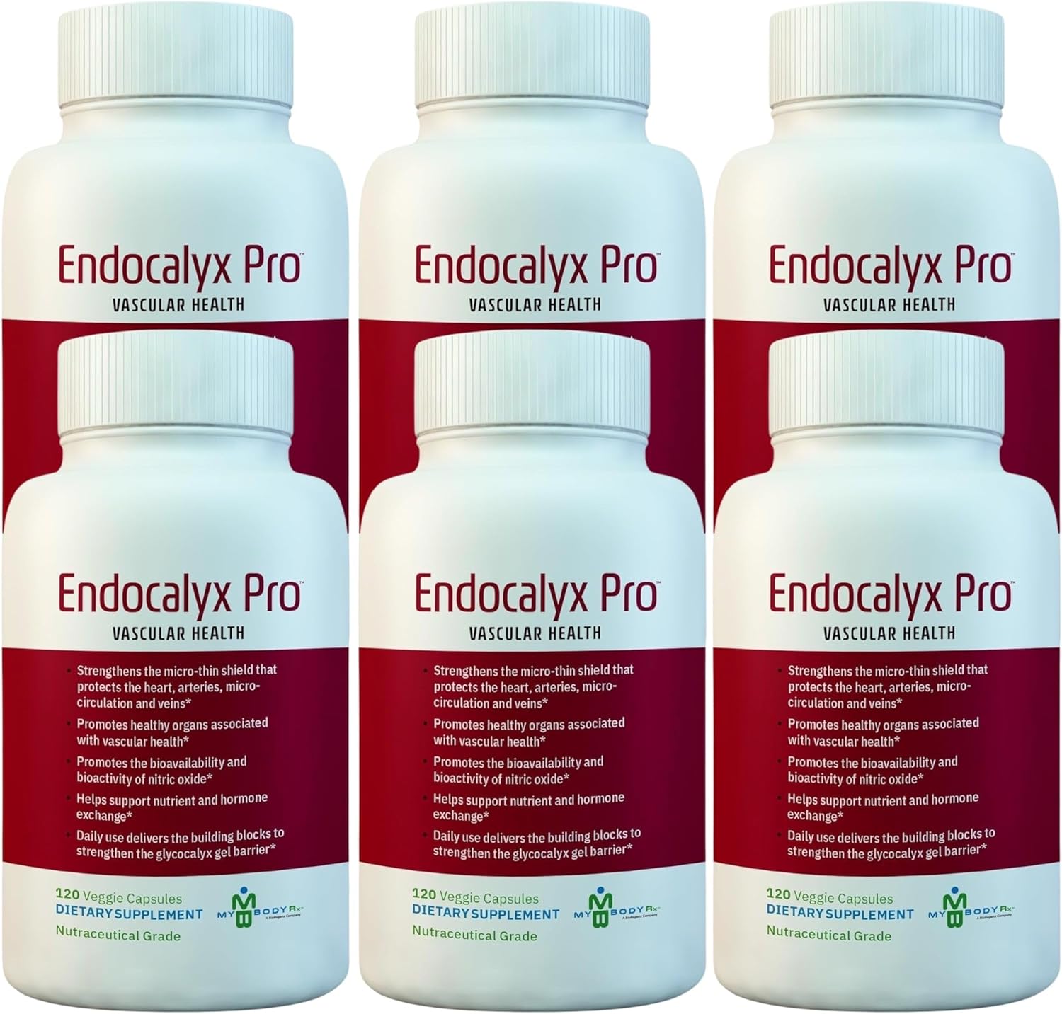 Endocalyx Pro Supplement – Endothelial Glycocalyx Support 120 Capsules - Vascular & Microcirculation Health – Clinically-Studied – Patented – Supports Nitric Oxide Functions